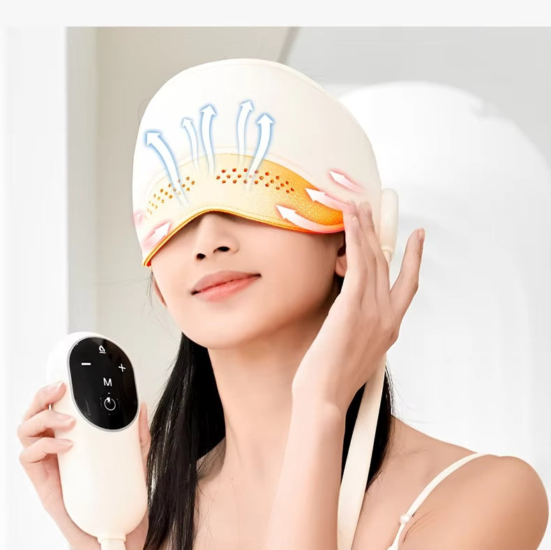 New Creative Sleep Aid Head Eye Massager Heating Pain Relief Relaxing Apparatusma Massage At Home