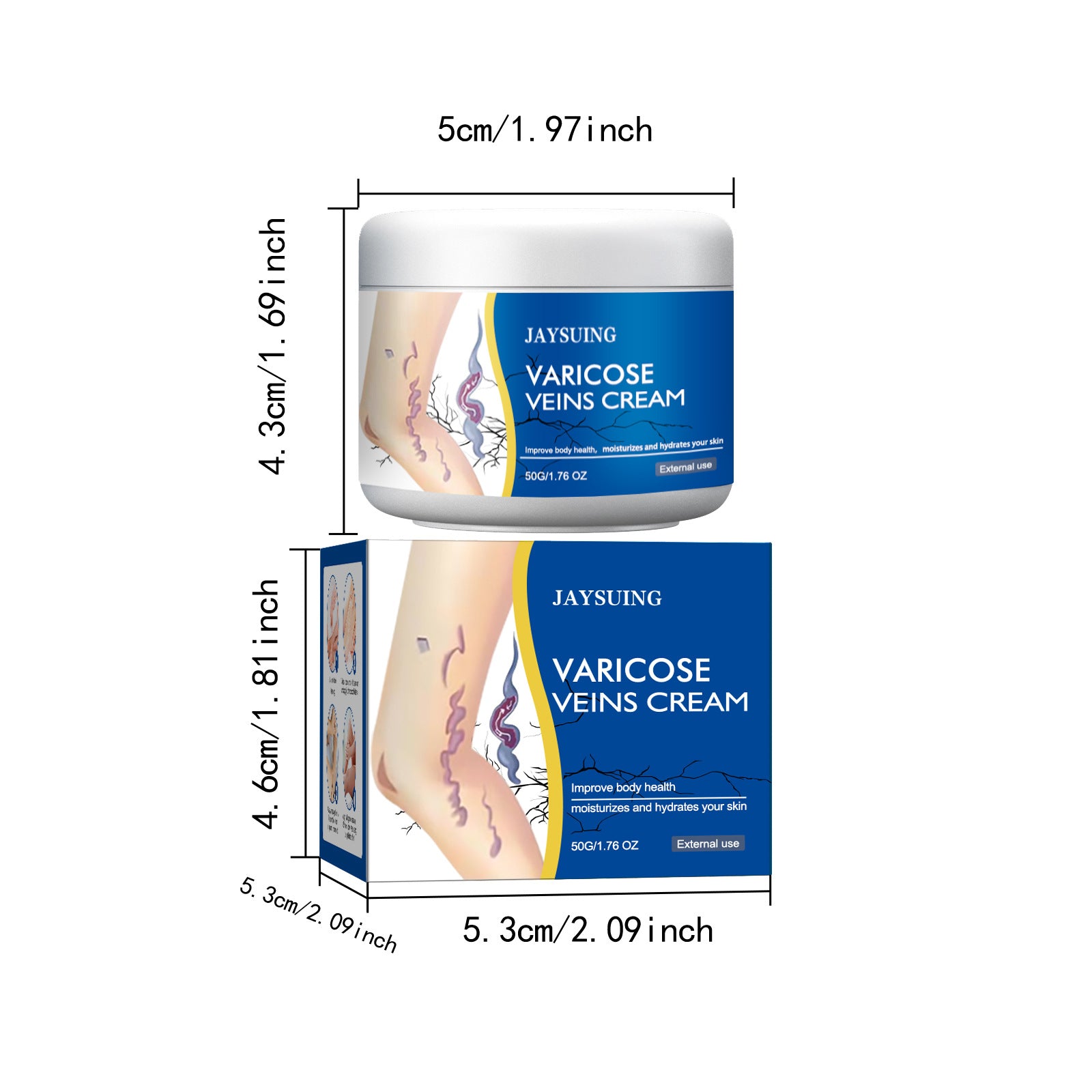 Leg Vein Repair Cream Varicose Massage Earthworm Legs