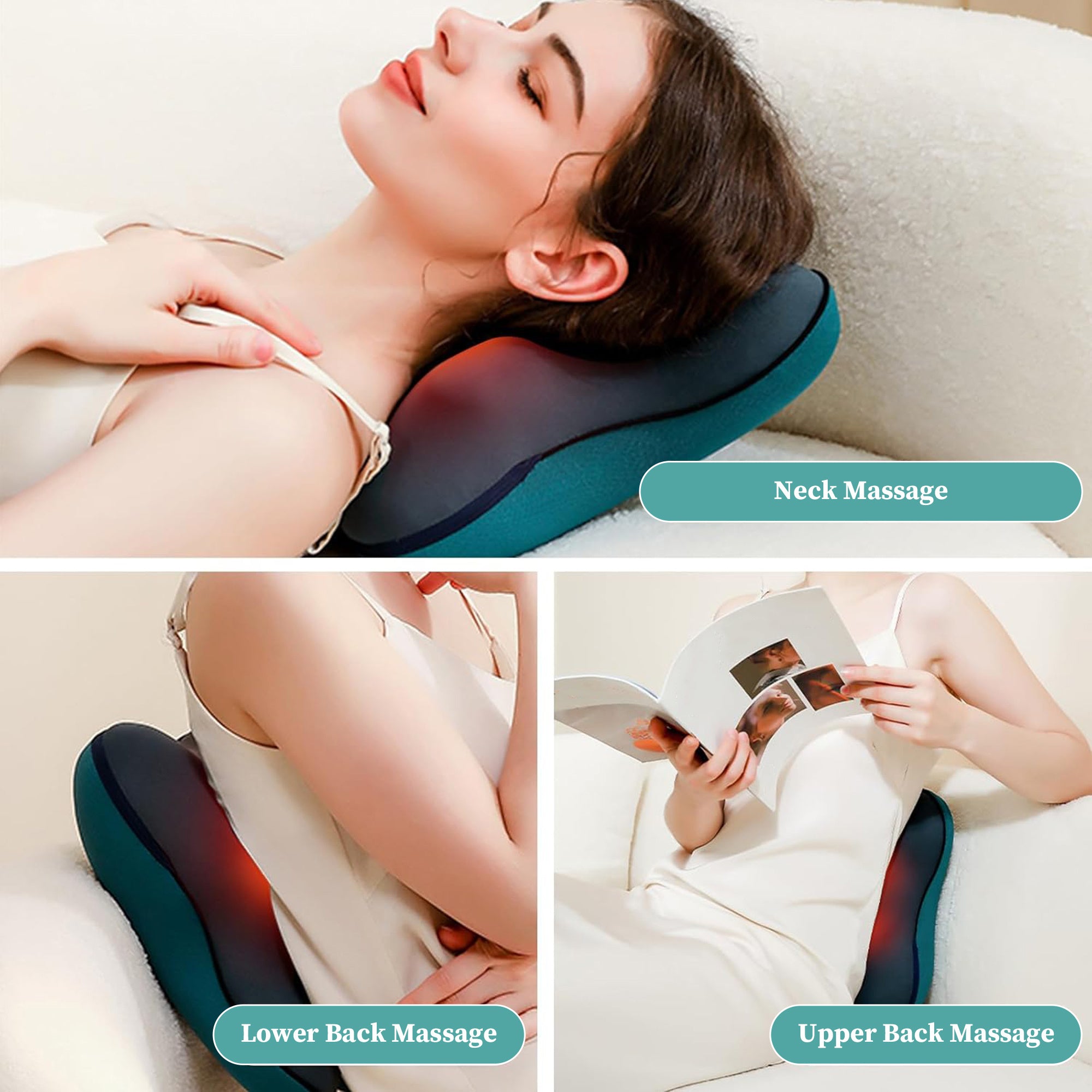 Neck And Back Deep Acupressure Massager Full Body Massage Pillow Ideal Gift